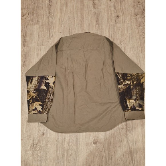NWT Columbia Shooting Shirt Shoulder Timberwolf Men’s Sz Medium Tan Camo Hunting - Picture 11 of 11